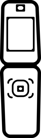Phone With Flexible Cover Stencil Svg Vector, Free Vectors File